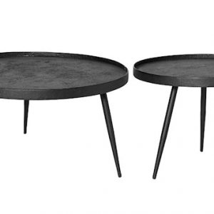 Hampi Bord 2-Set Svart Matt